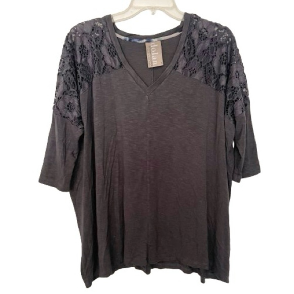 Anthropologie Dolan Left Coast Lace Shoulder Blouse